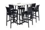 Anwendungsbeispiel: Stehtisch Industrial 160 weiss mit 6 Barhocker Industiral Schwarz