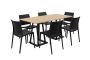 Anwendungsbeispiel: 6 Sessel Industiral Schwarz mit Tisch Industrial 160 holz