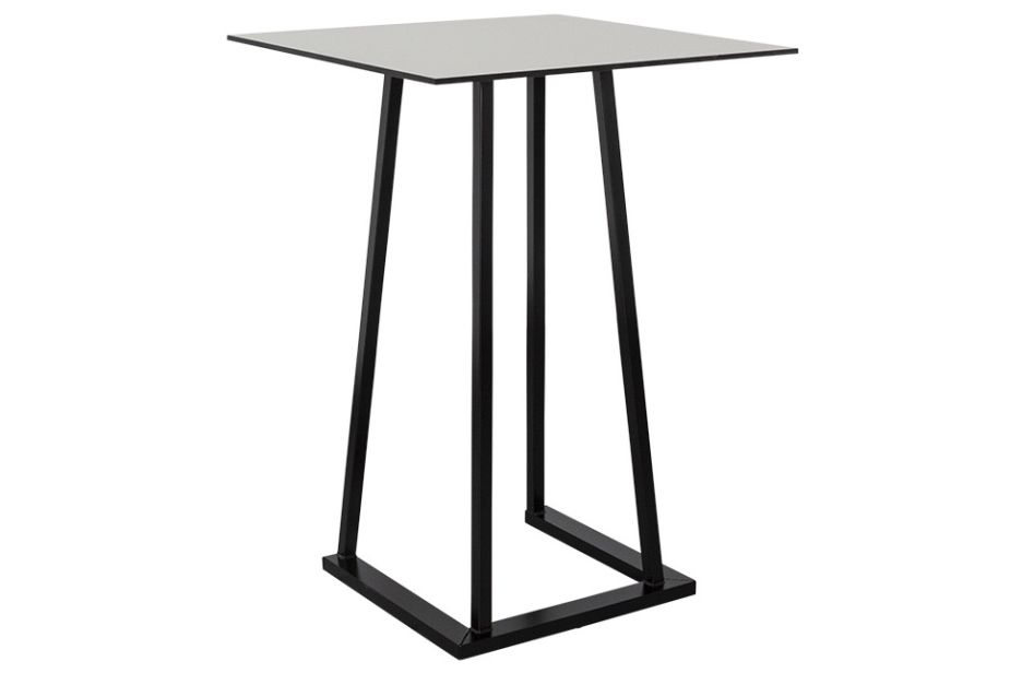 Anwendungsbeispiel: Stehtisch Industrial 80 weiß mit 4 Barhocker Industiral weiß