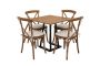 Anwendungsbeispiel: 4 Sessel Crossback holz mit Tisch Industrial 80 holz