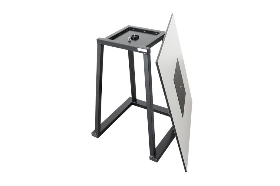 Platzsparender Tisch Industrial 80 weiß mit abmontierbarer Tischplatte