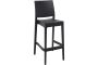 Anwendungsbeispiel: 4 Barhocker Industiral Schwarz mit Stehtisch Industrial 80 holzoptik