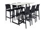 Anwendungsbeispiel: Stehtisch Industrial 160 weiss mit 6 Barhocker Industiral Schwarz
