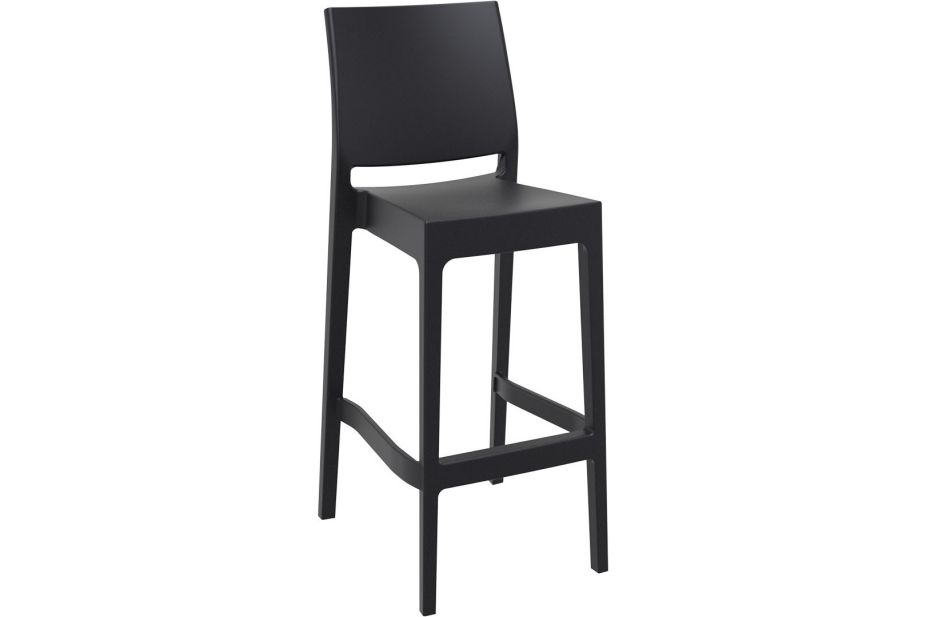 Anwendungsbeispiel: 4 Barhocker Industiral Schwarz mit Stehtisch Industrial 80 holzoptik