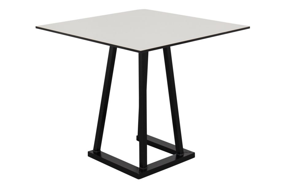 Platzsparender Tisch Industrial 80 weiß mit abmontierbarer Tischplatte