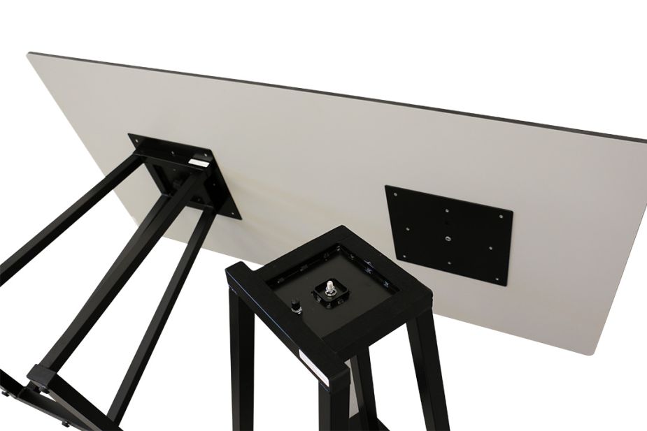 Platzsparender Tisch Industrial 160 holz mit abmontierbarer Tischplatte