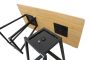 Platzsparender Tisch Industrial 160 holz mit abmontierbarer Tischplatte