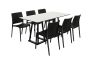 Anwendungsbeispiel: Tisch Industrial 160 holz mit 6 Sessel Industrial schwarz