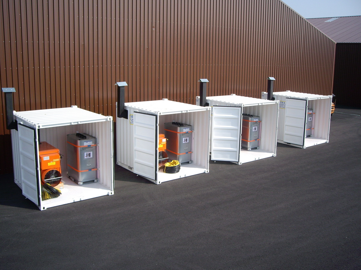 Zeltheizung Heissluftturbine Heizungscontainer