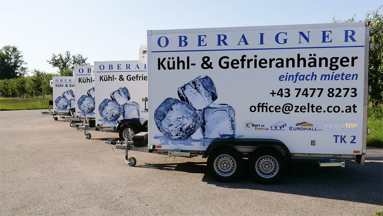 Kühlanhänger Tiefkühlanhänger mieten