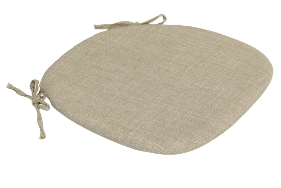 Vorderansicht: Sitzpolster beige am Sessel Crossback Holz