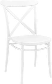 Weißer Sessel Crossback optimal für Hochzeiten