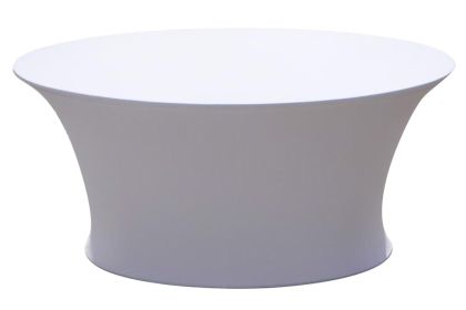 Stehtisch oval mit Stretchhusse mieten
