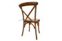 Rückansicht: Sitzpolster beige am Sessel Crossback Holz