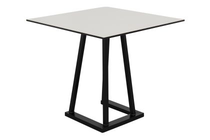 Industrial Tisch eckig stapelbar mit weißer Tischplatte